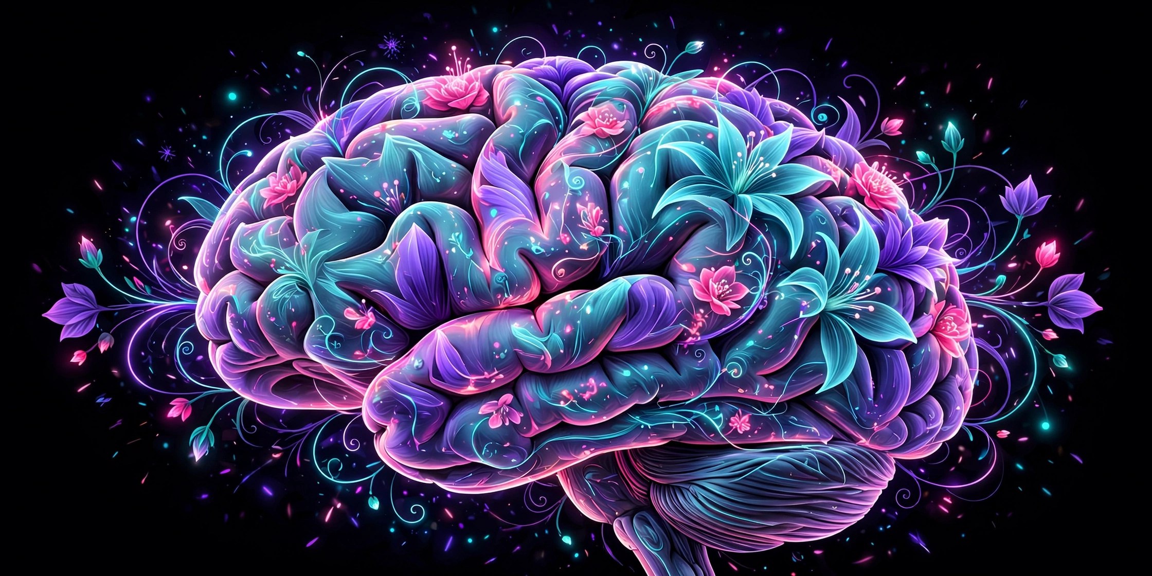 Neon brain photo — Brain In Bloom